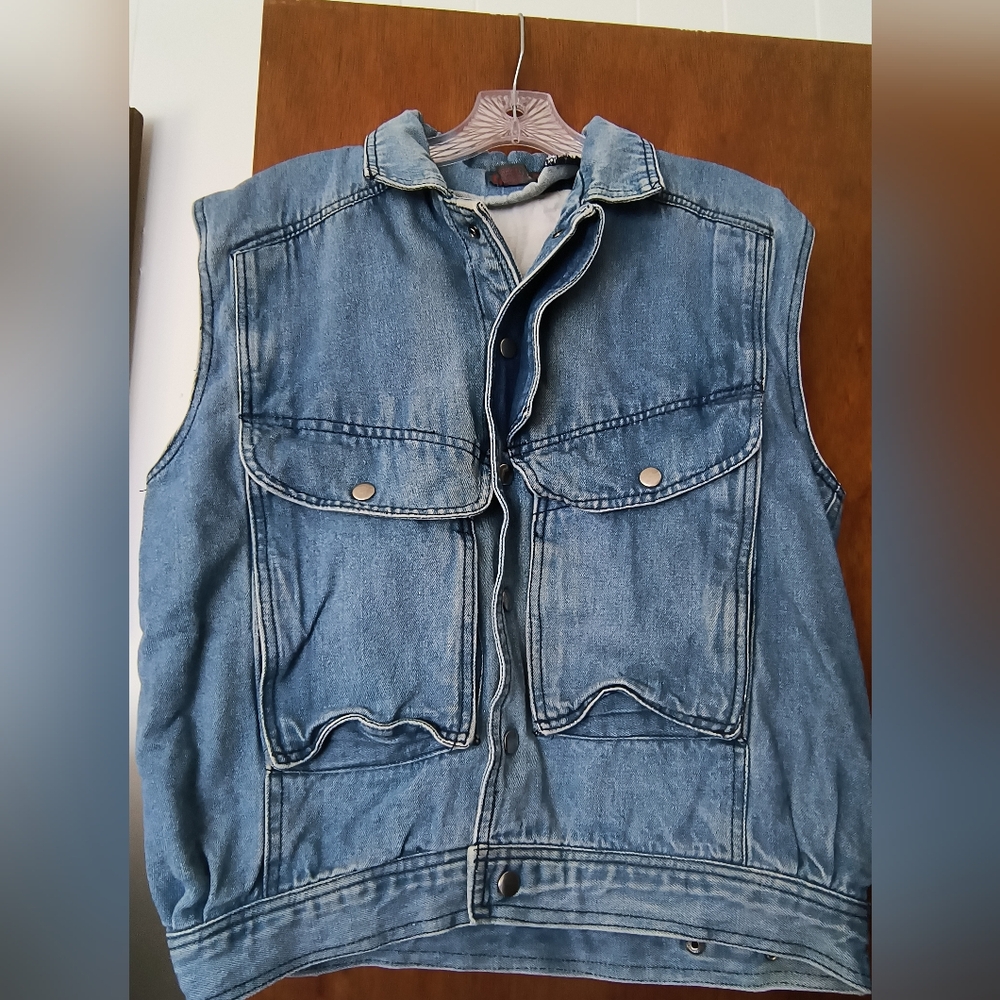 80s/90s Vintage Blue Denim Vest
